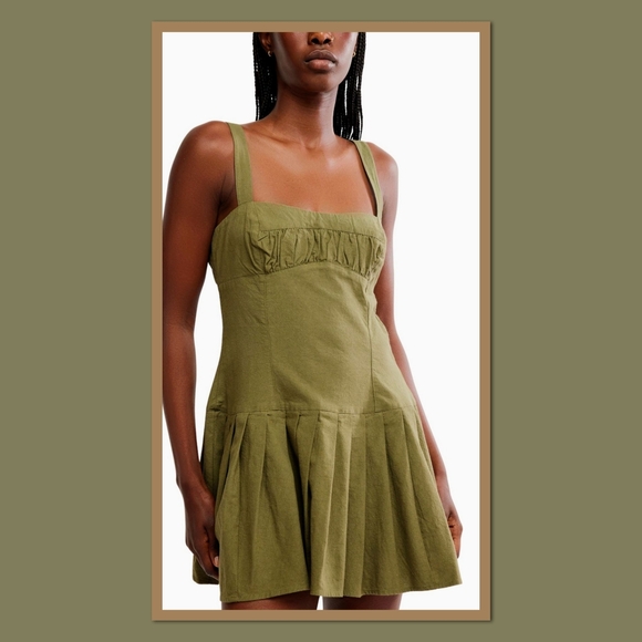 free people azasia mini dress Free People Azasia Mini Dress Sleeveless Black Sweetheart Neck Backless Large L